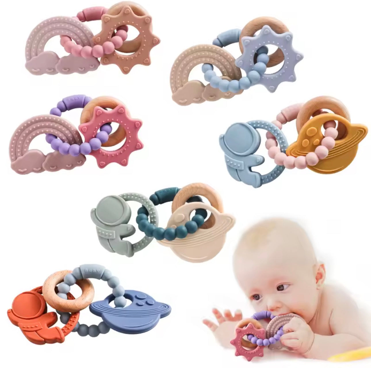 Baby Silicone Bracelet Teether Toy – BPA Free Sensory Teether